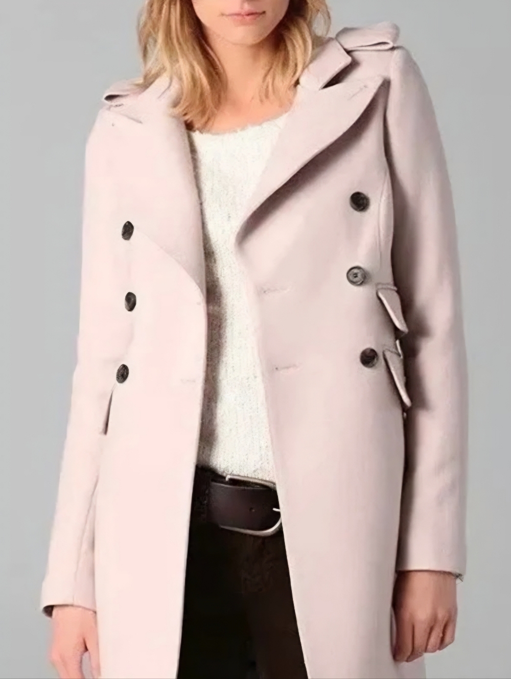 SMYTHE Les Vestes Wool Button Coat - Lilac / Pink